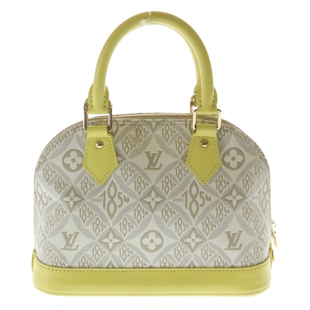 LOUIS VUITTON(ルイヴィトン) アルマBB 2WAYバッグ ハンドバッグ ショルダーバッグ ホワイト×ライトイエロー キャンバス×レザー M53476 ゴールド金具 レディース