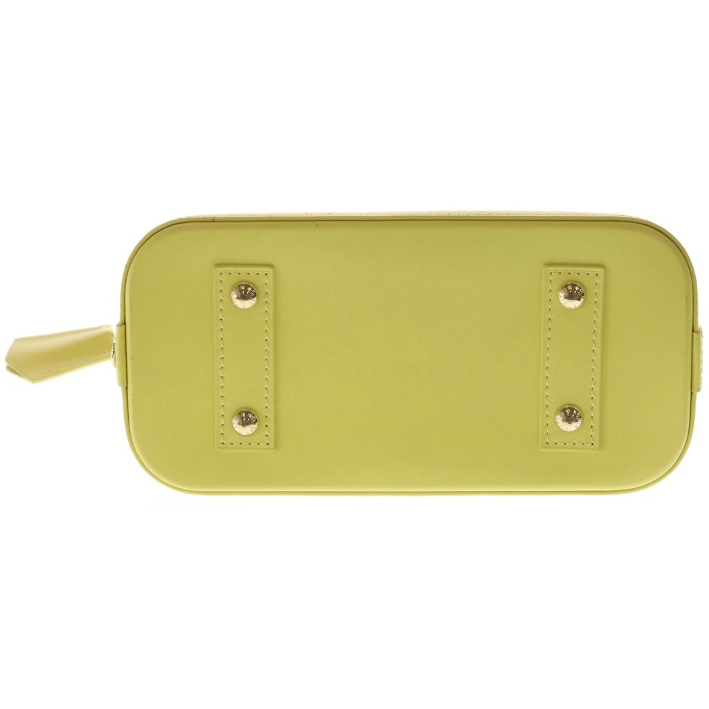 LOUIS VUITTON(ルイヴィトン) アルマBB 2WAYバッグ ハンドバッグ ショルダーバッグ ホワイト×ライトイエロー キャンバス×レザー M53476 ゴールド金具 レディース