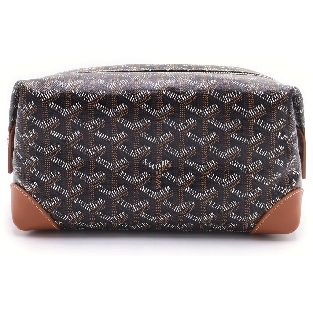GOYARD(ゴヤール) ボウリング25 トイレタリーバッグ PVC レザー セカンドバッグ クラッチバッグ ポーチ BOWLIN025TY01CL03P ブラック レディース