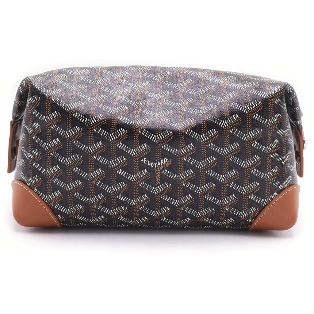 GOYARD(ゴヤール) ボウリング25 トイレタリーバッグ PVC レザー セカンドバッグ クラッチバッグ ポーチ BOWLIN025TY01CL03P ブラック レディース
