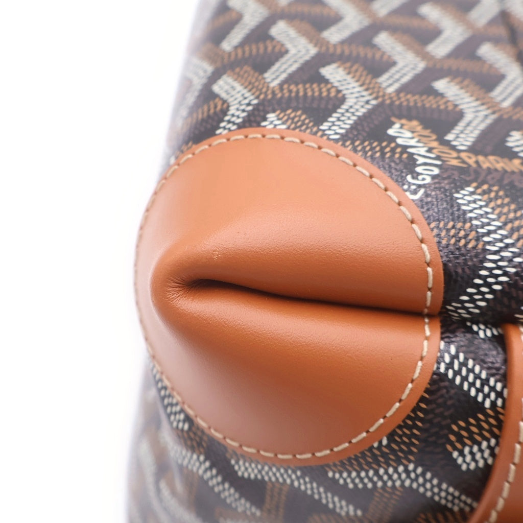 GOYARD(ゴヤール) ボウリング25 トイレタリーバッグ PVC レザー セカンドバッグ クラッチバッグ ポーチ BOWLIN025TY01CL03P ブラック レディース