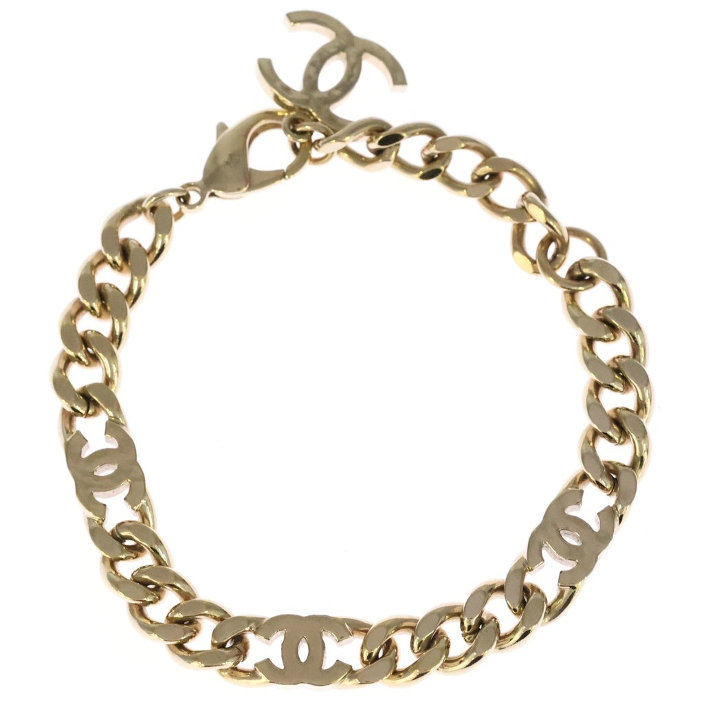 CHANEL(シャネル) ココマーク カーブチェーン GP ブレスレット B22S ゴールド/ブラック レディース