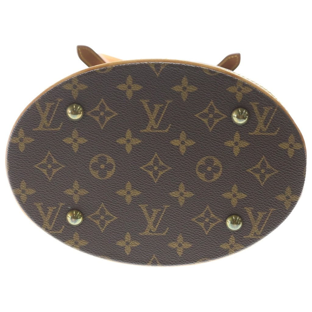 LOUIS VUITTON(ルイヴィトン) モノグラム バゲットPM ハンドバッグ ミニトートバッグ ブラウン レザー×PVC M42238 ゴールド金具 レディース