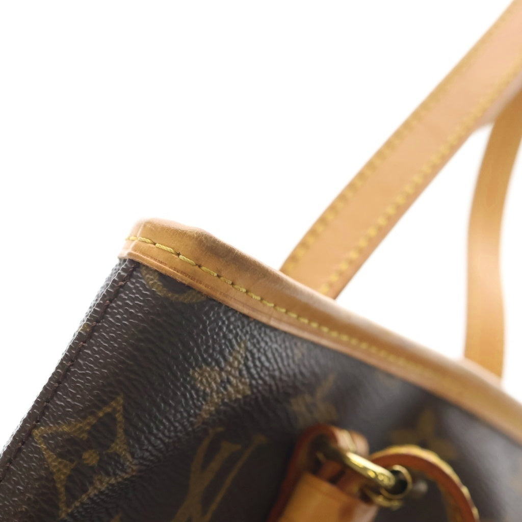 LOUIS VUITTON(ルイヴィトン) モノグラム バゲットPM ハンドバッグ ミニトートバッグ ブラウン レザー×PVC M42238 ゴールド金具 レディース