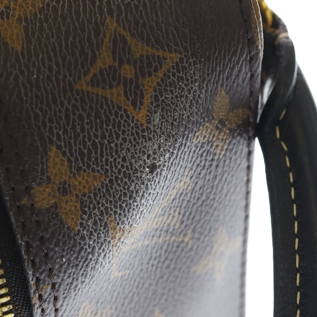LOUIS VUITTON(ルイヴィトン) モノグラムリバース スクエアワンハンドルバッグ ブラウン レザー×PVC M43589 ゴールド金具 レディース