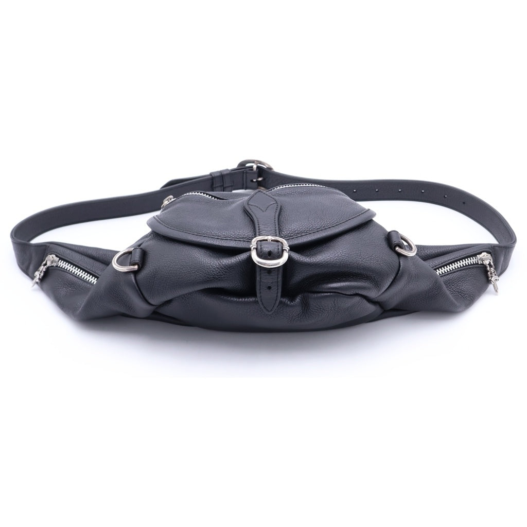 CHROME HEARTS(クロムハーツ) #1 SNAT PACK スナットパック ダガージップ ガンスリンガーベルト レザーウエストバッグ ブラック