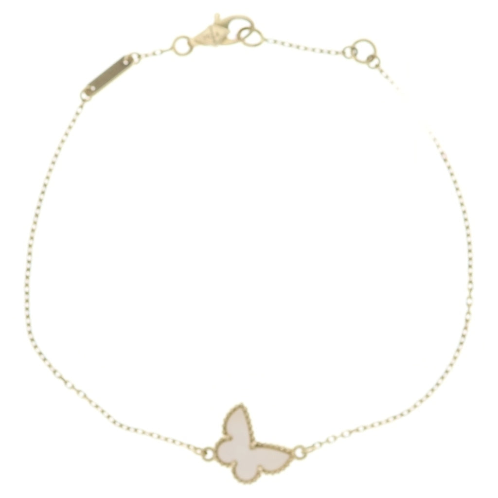 Van Cleef & Arpels(ヴァンクリーフアンドアーペル) スウィートアルハンブラ パピヨン マザーオブパール ブレスレット K18YG イエローゴールド VCARF69000
