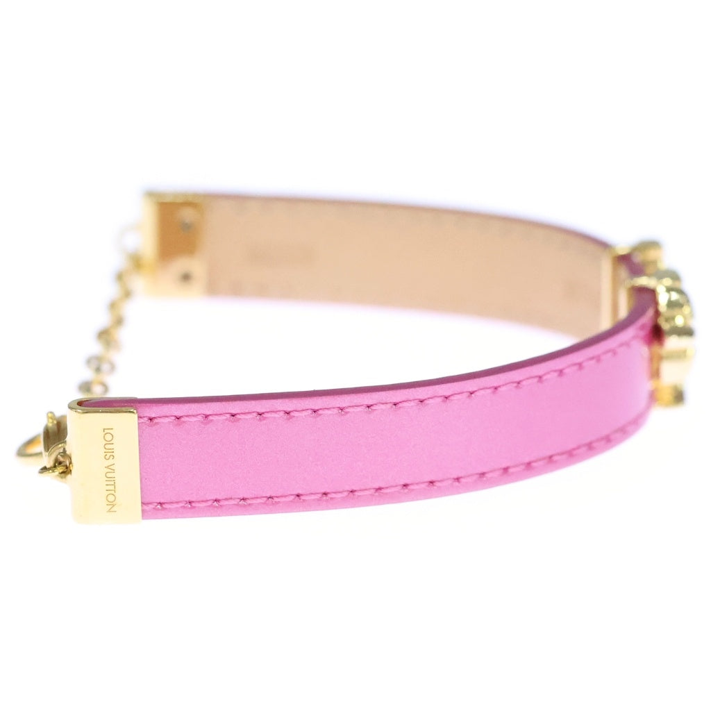 LOUIS VUITTON(ルイヴィトン) LVグラム ブレスレット パテント レザー パテント GP ゴールド/ピンク M8535 レディース