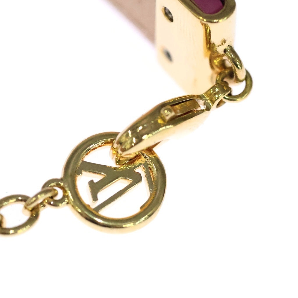 LOUIS VUITTON(ルイヴィトン) LVグラム ブレスレット パテント レザー パテント GP ゴールド/ピンク M8535 レディース