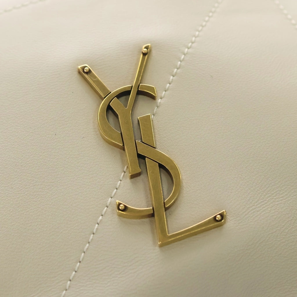 SAINT LAURENT PARIS(サンローランパリ) ジェイミー ショッピング チェーントートバッグ ハンドバッグ アイボリー レザー 833948 ゴールド金具 レディース