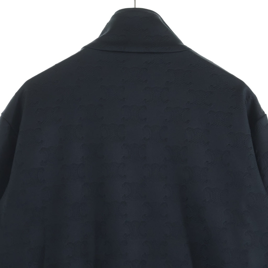 CELINE(セリーヌ) トリオンフ ロゴ ジャガード ポリエステル テックジャージ トラックジャケット ブルゾン #XS ブラック
