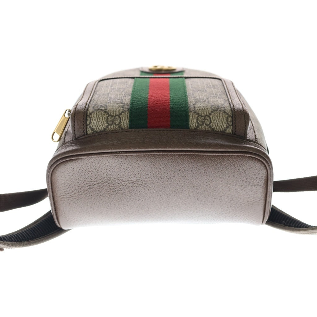 GUCCI(グッチ) オフィディア GGスプリーム バックパック リュックサック バッグ PVC レザー ベージュ/ブラウン 547965 レディース