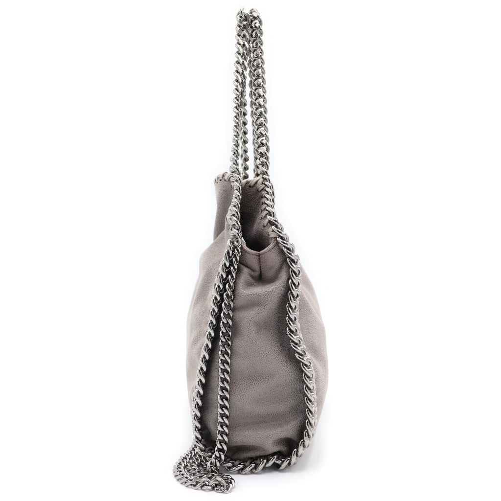 STELLA McCARTNEY(ステラマッカートニー) ファラベラ ミニ スエード 2WAY チェーン ハンド ショルダーバッグ シルバー金具 グレー レディース