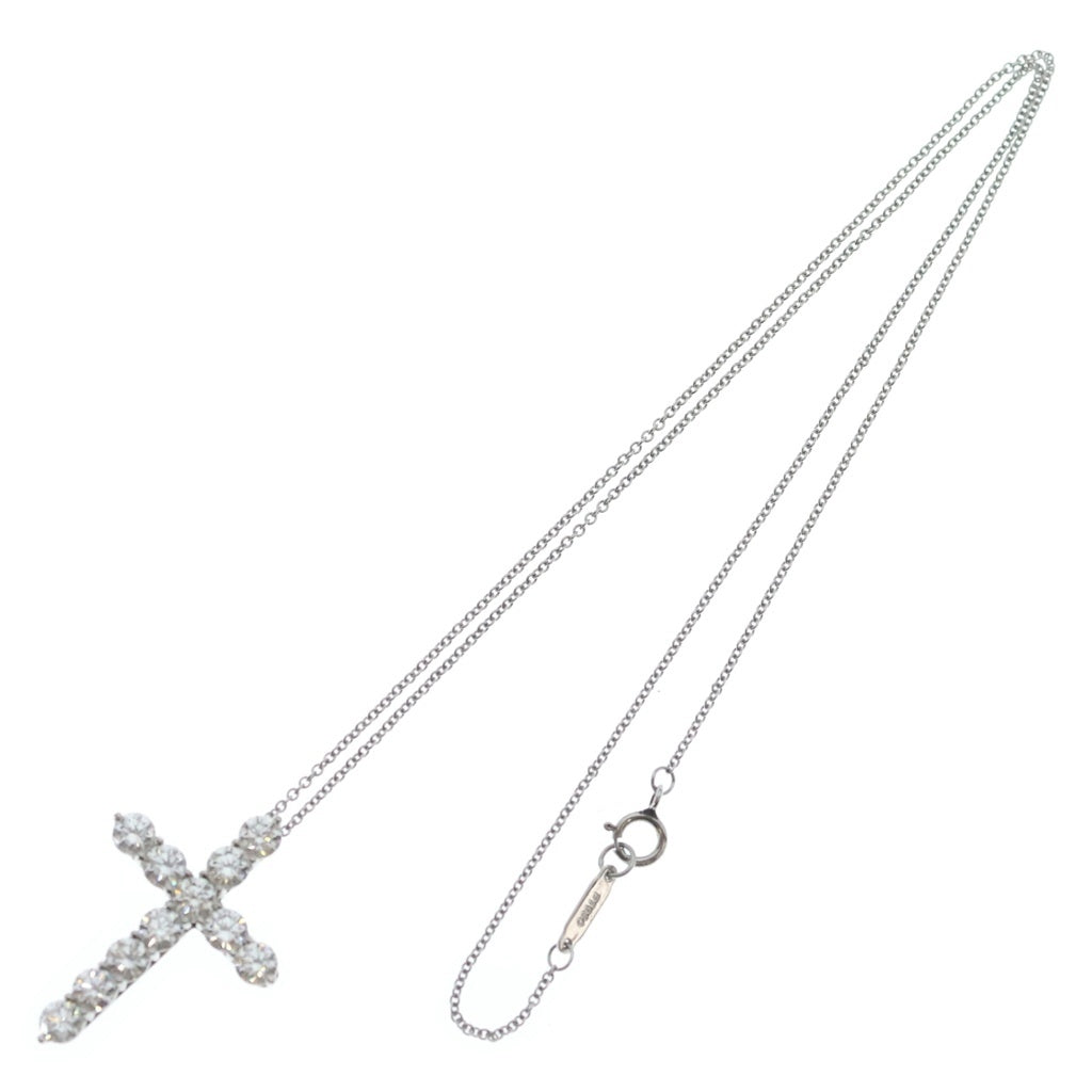 TIFFANY & Co.(ティファニー) ラージクロス ダイヤ ネックレス ペンダント チェーン プラチナ PT950 レディース