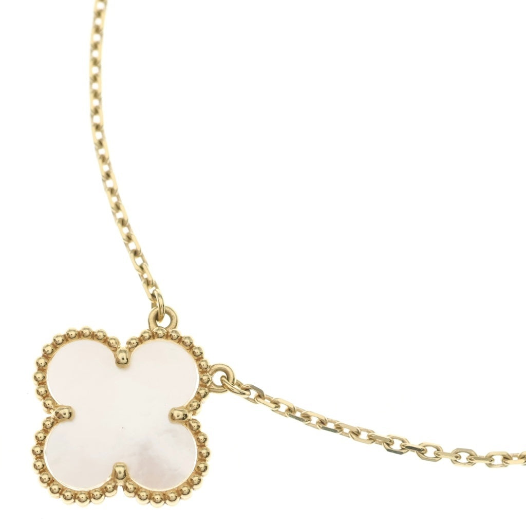 Van Cleef & Arpels(ヴァンクリーフアンドアーペル) ヴィンテージアルハンブラ マザーオブパール ネックレス K18YG イエローゴールド VCARA45900 レディース