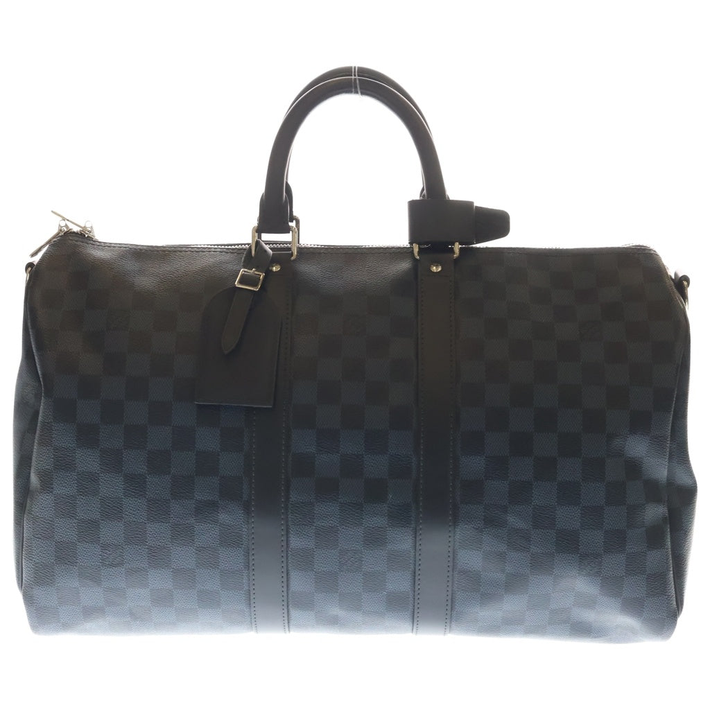 LOUIS VUITTON(ルイヴィトン) ダミエ コバルト・キーポル・バンドリエール 2WAYバッグ ハンドバッグ ボストンバッグ ショルダーバッグ ネイビー レザー×PVC N41349 シルバー金具