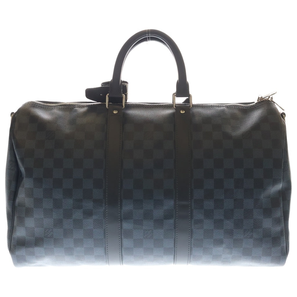 LOUIS VUITTON(ルイヴィトン) ダミエ コバルト・キーポル・バンドリエール 2WAYバッグ ハンドバッグ ボストンバッグ ショルダーバッグ ネイビー レザー×PVC N41349 シルバー金具