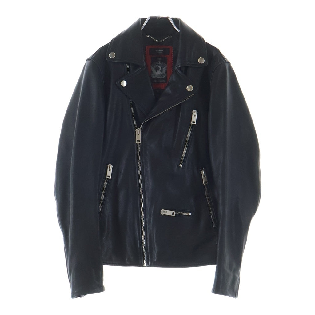 DIESEL(ディーゼル) ラムスキン レザー ダブル ライダースジャケット ブラック