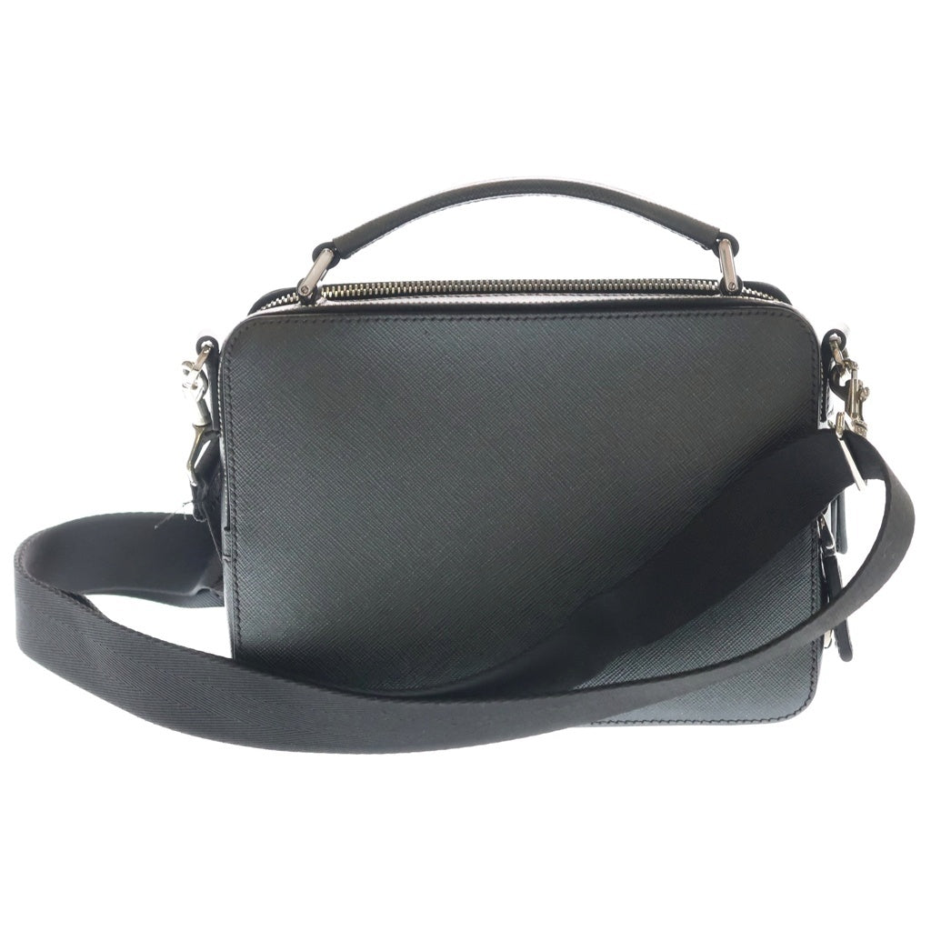 PRADA(プラダ) サフィアーノ 2WAYショルダーバッグ ハンドバッグ ダークグレー サフィアーノレザー 2VH069 シルバー金具