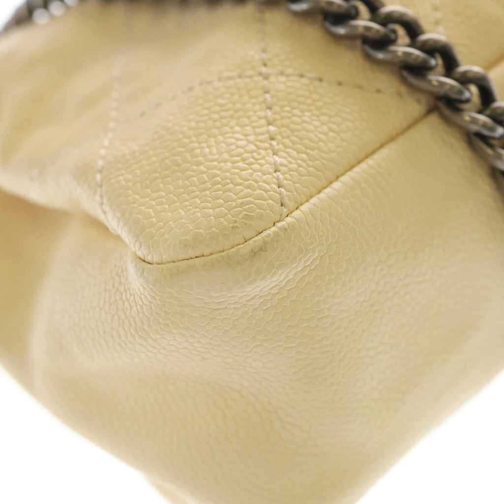 CHANEL(シャネル) マトラッセ インザミックス チェーンショルダーバッグ ベージュ キャビアスキン SV金具 15680357 レディース