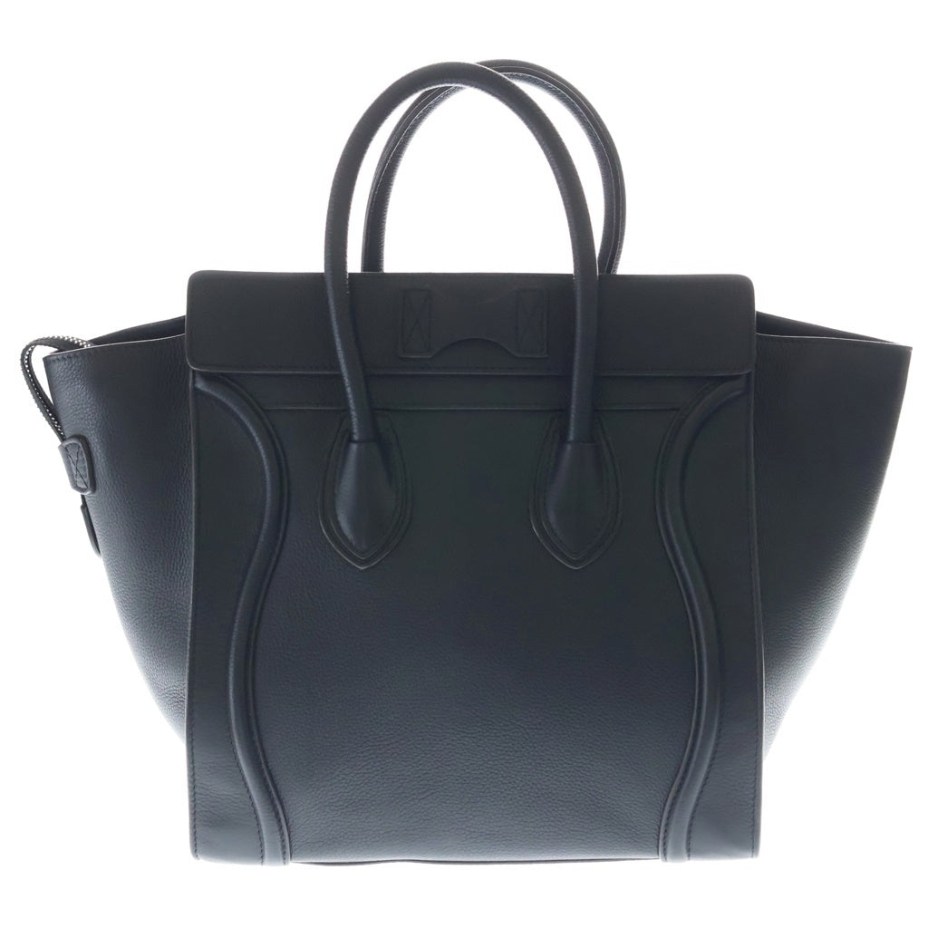 CELINE(セリーヌ) ラゲージ ミニショッパー 黒 ドラムドカーフ レディース