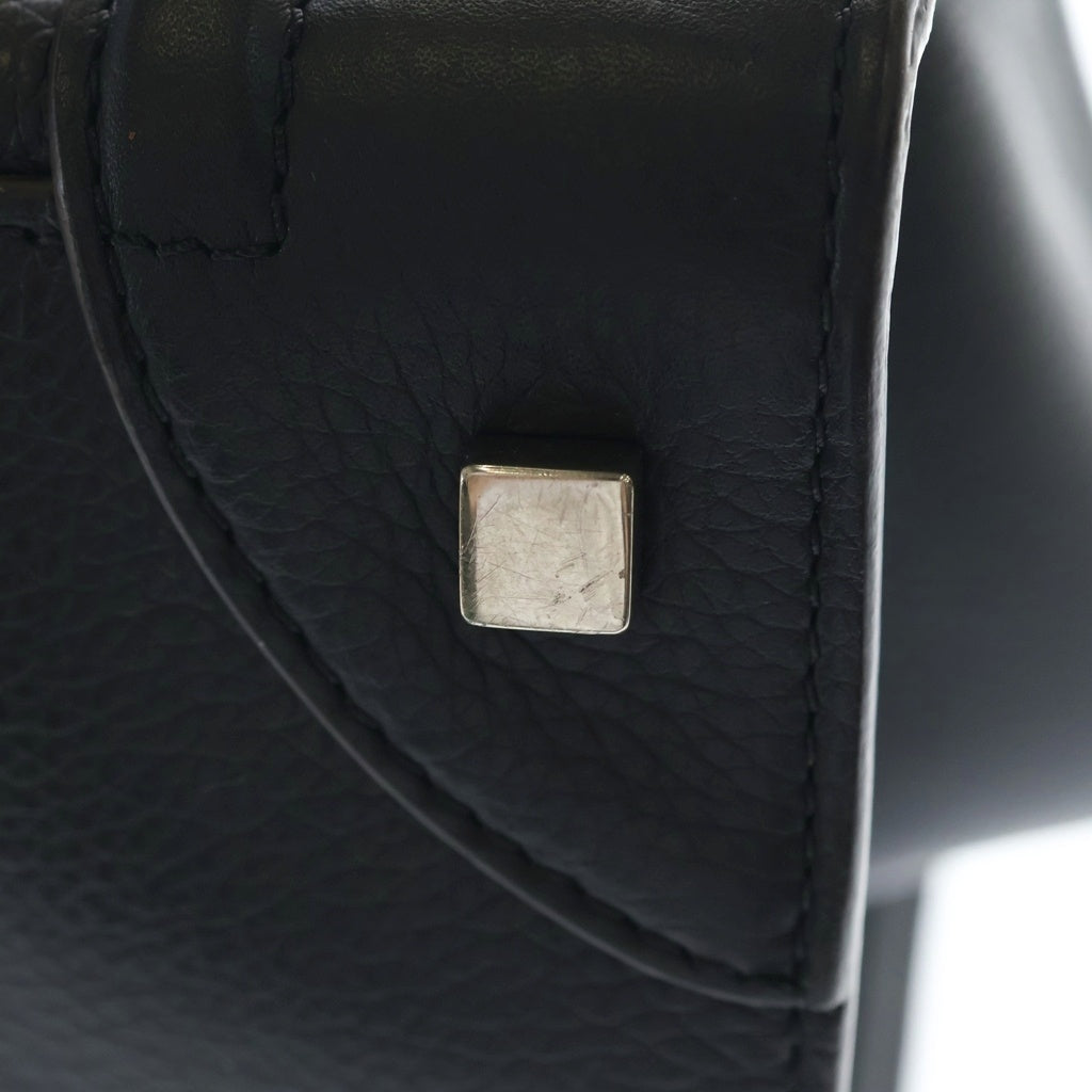 CELINE(セリーヌ) ラゲージ ミニショッパー 黒 ドラムドカーフ レディース