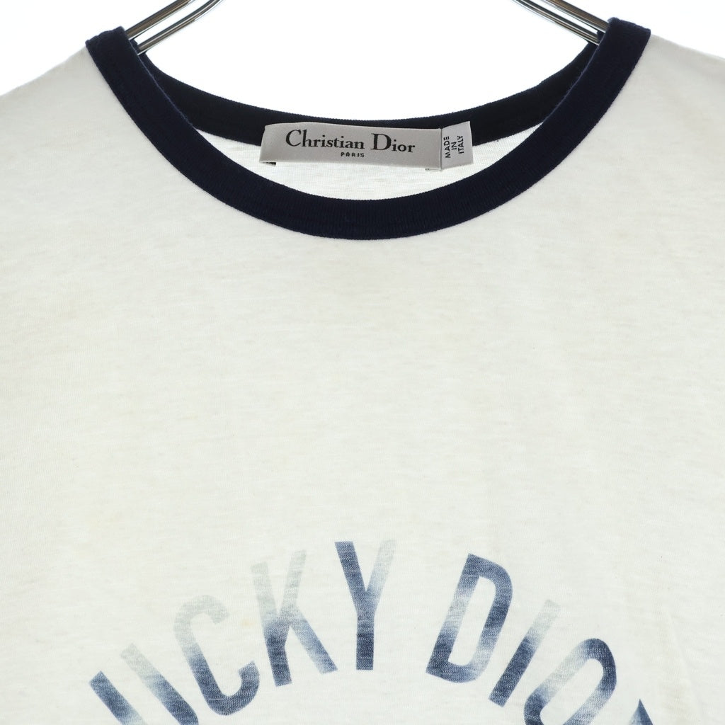 Christian Dior(クリスチャンディオール) ■LUCKY DIOR Tシャツ #XS ホワイト×ネイビー 253T40A4403 レディース