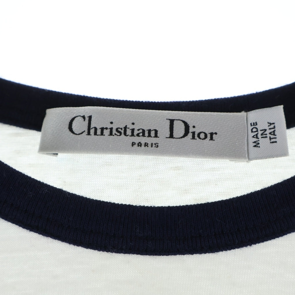 Christian Dior(クリスチャンディオール) ■LUCKY DIOR Tシャツ #XS ホワイト×ネイビー 253T40A4403 レディース
