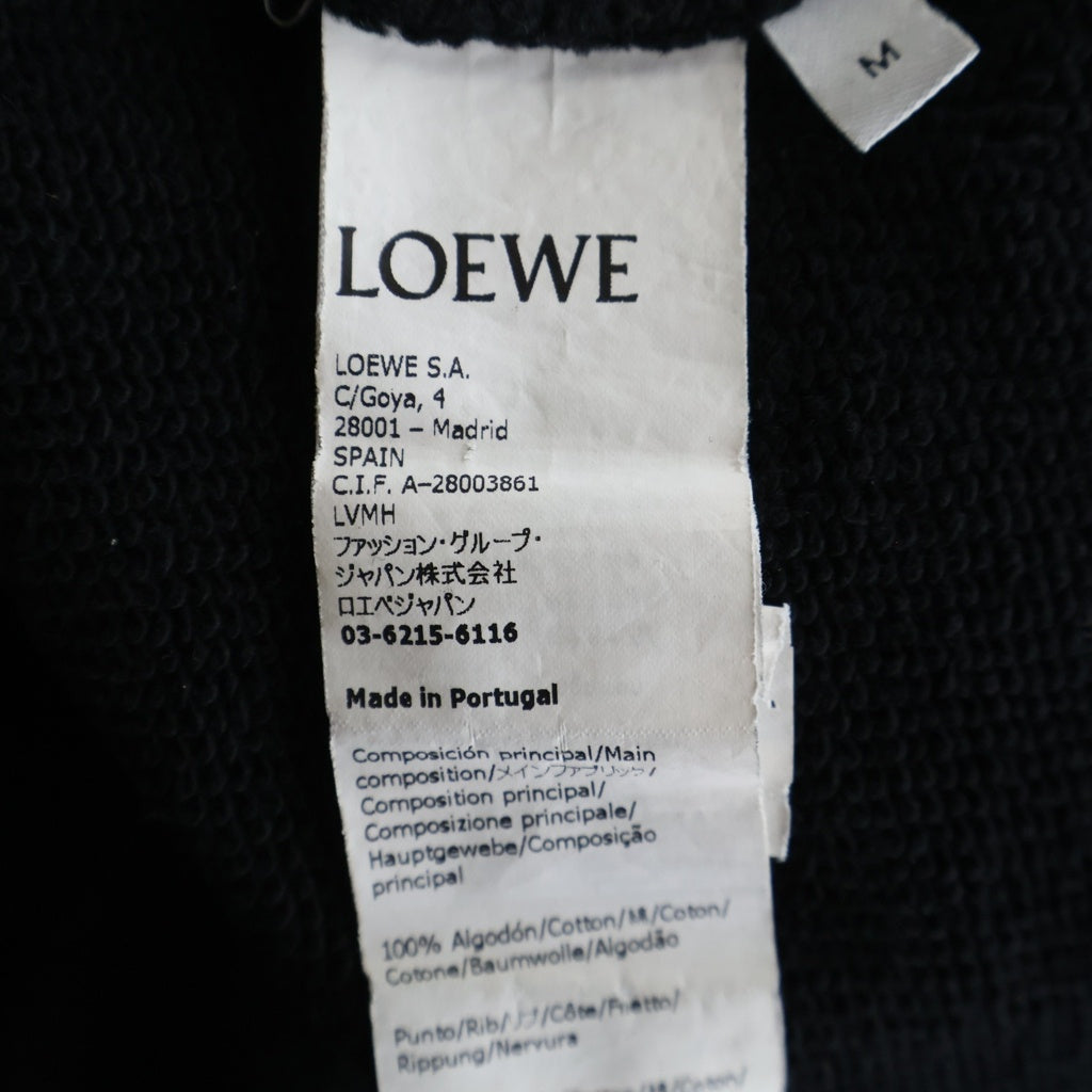 LOEWE(ロエベ) 22SS Pansies Embroidery Sweatshir 刺繍オーバーサイズスウェット トレーナー ブラック H526Y24X01