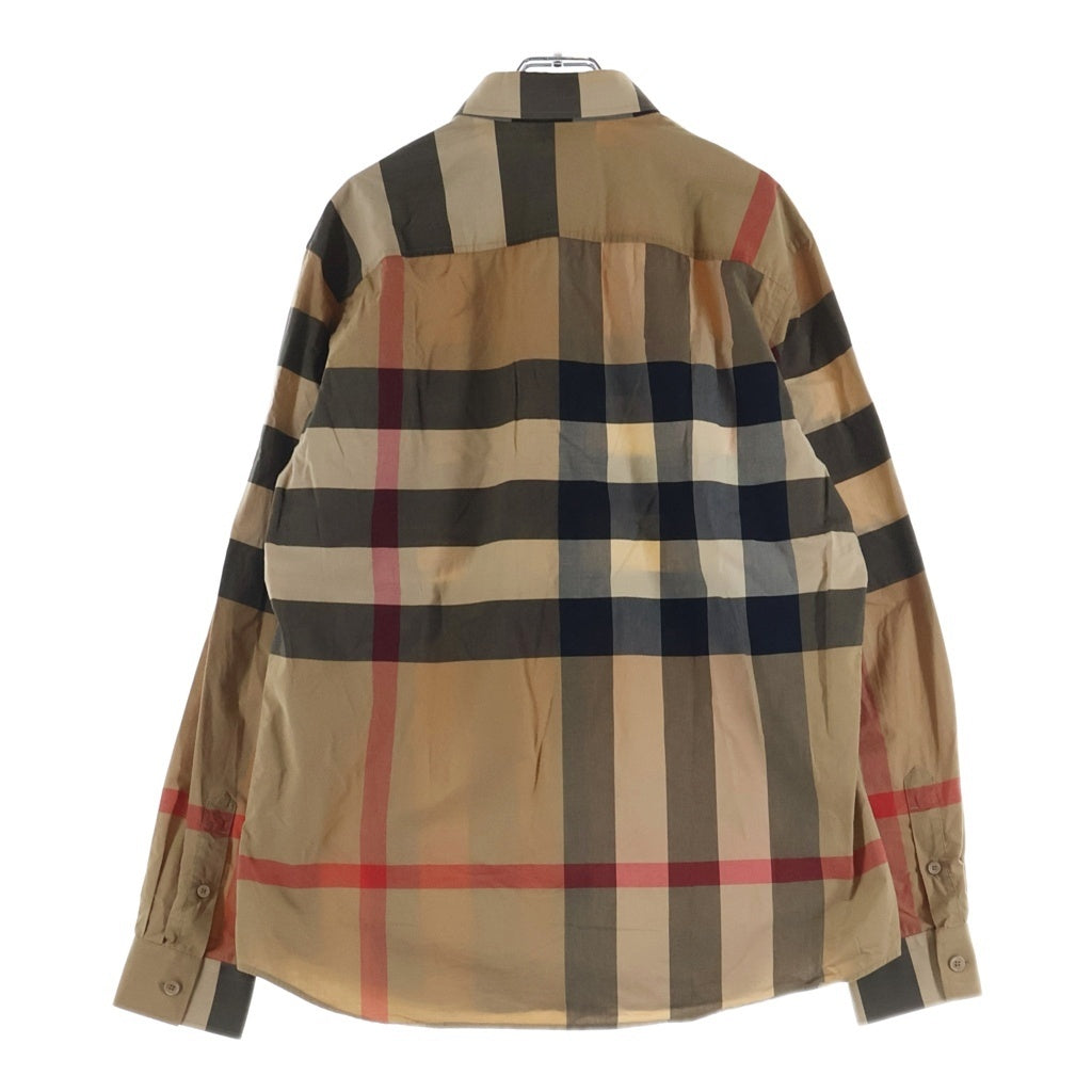 BURBERRY(バーバリー) メガチェック 長袖コットンシャツ レギュラーカラー ベージュ 8010213