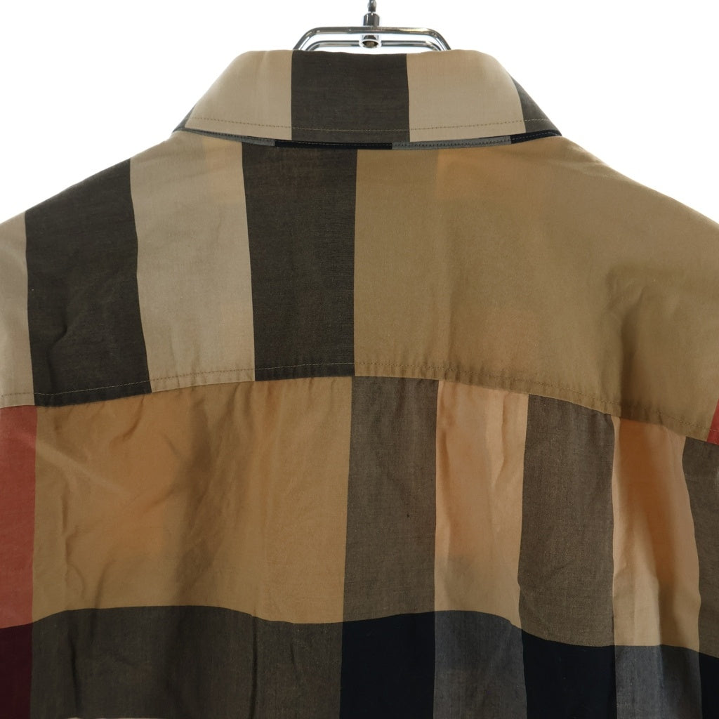 BURBERRY(バーバリー) メガチェック 長袖コットンシャツ レギュラーカラー ベージュ 8010213
