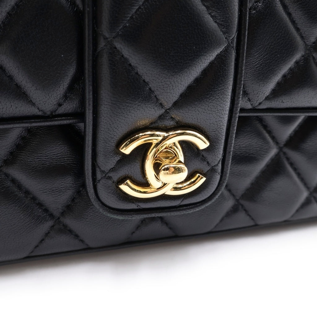 CHANEL(シャネル) マトラッセ23 ラムスキン ゴールド金具 チェーン ショルダーバッグ プレート ブラック AS5705 レディース