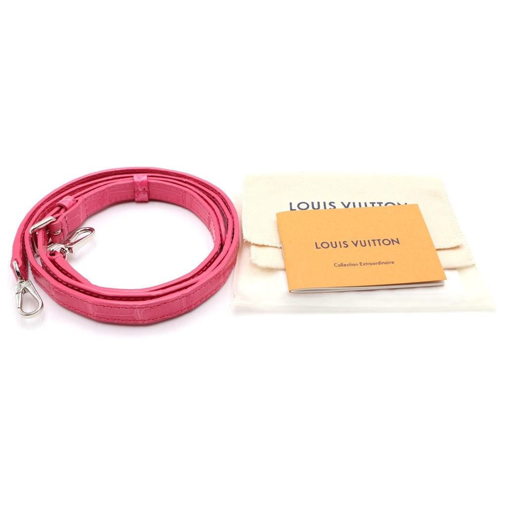 LOUIS VUITTON(ルイヴィトン) カプシーヌミニ フューシャピンク 2WAYハンドバッグ ショルダーバッグ ピンク クロコダイル ブリリアント N96238 シルバー金具 レディース