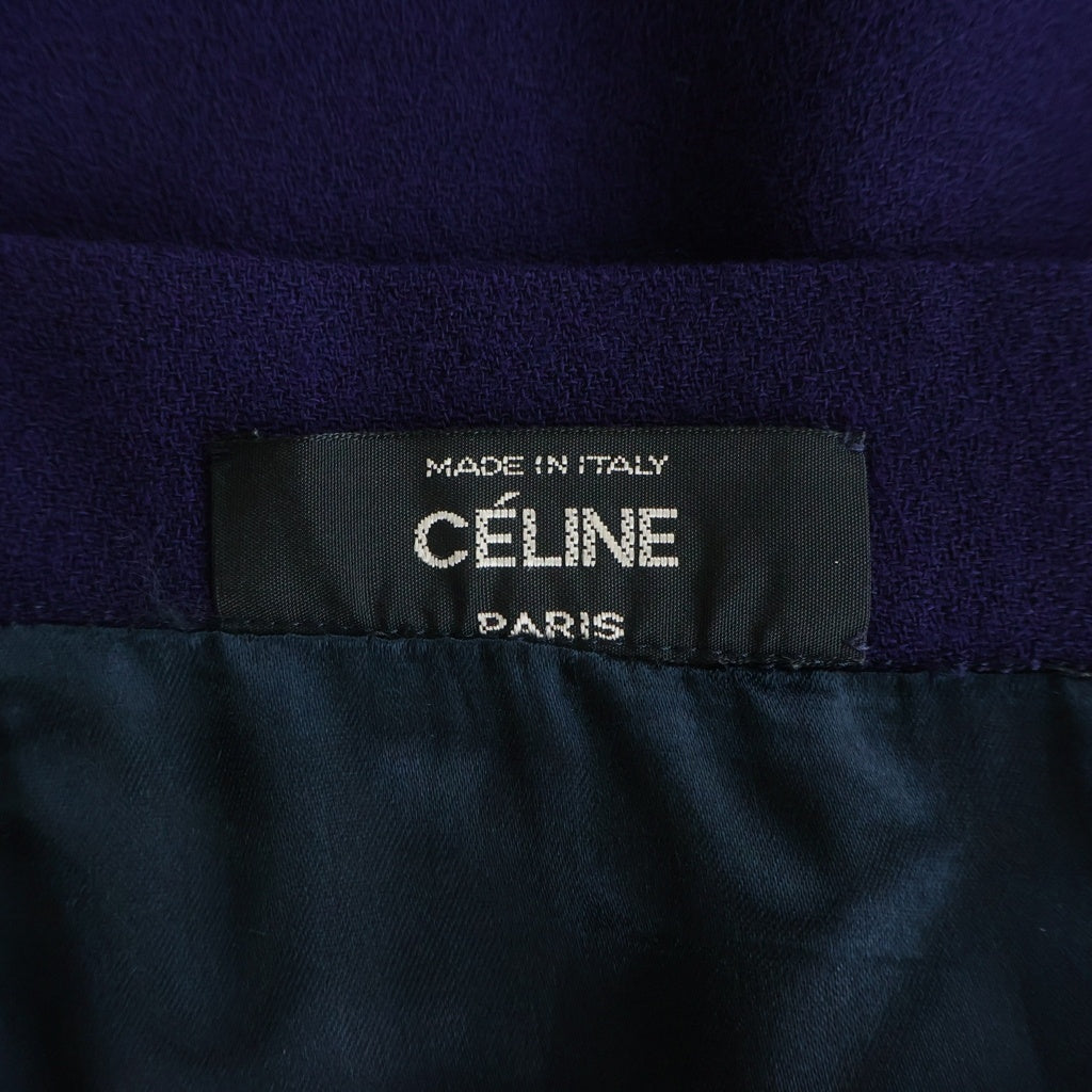 CELINE(セリーヌ) ウール タイト ミディアムスカート パープル レディース