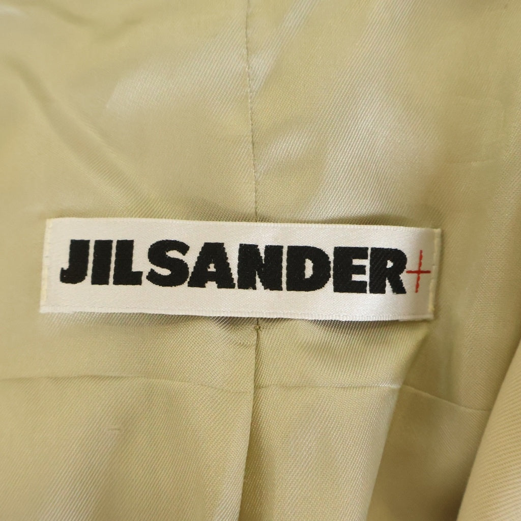 JIL SANDER(ジルサンダー) アセテート ビスコース ダブルブレスト テーラードジャケット ベージュ レディース