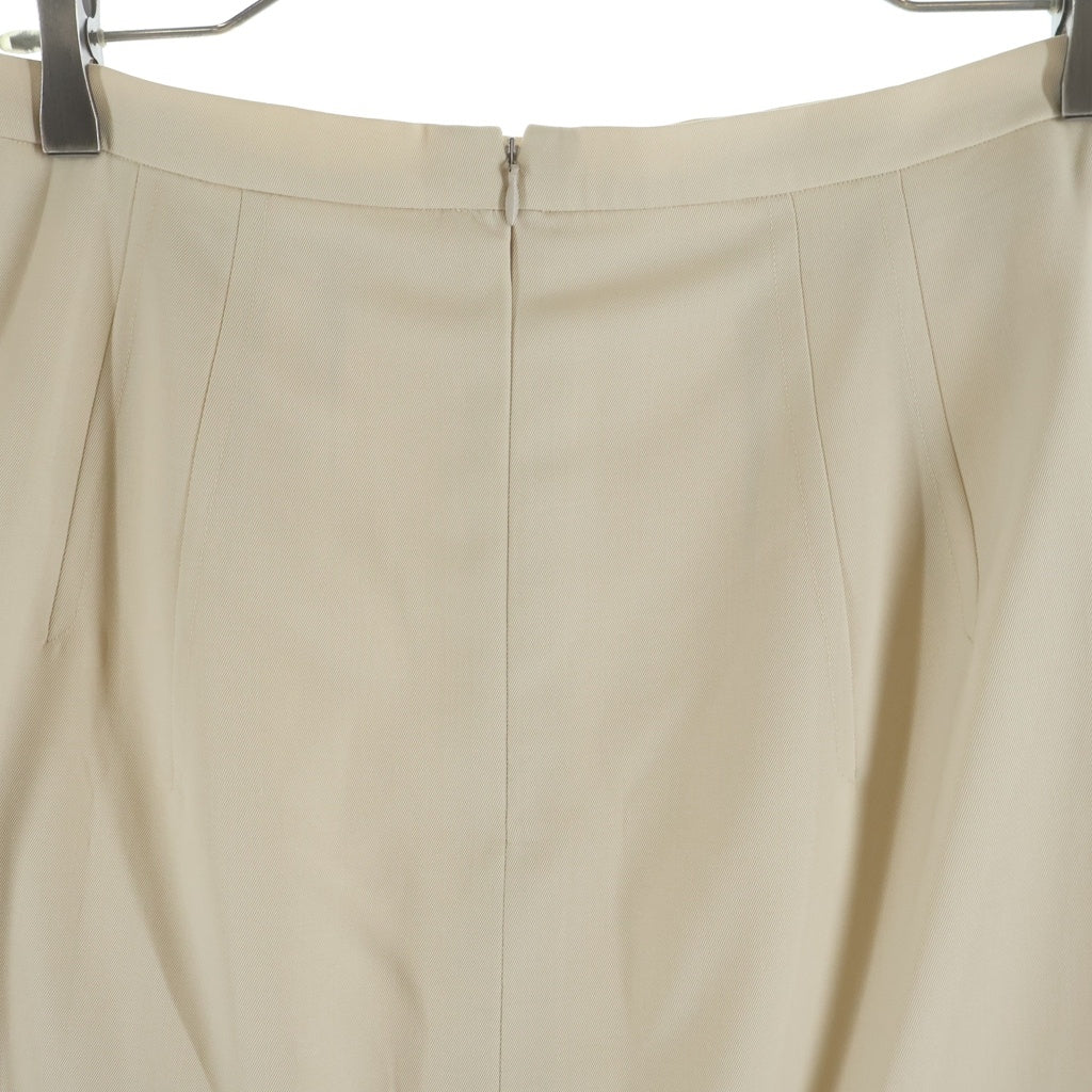 JIL SANDER(ジルサンダー) アセテート ビスコース タイト ミディアムスカート ベージュ レディース