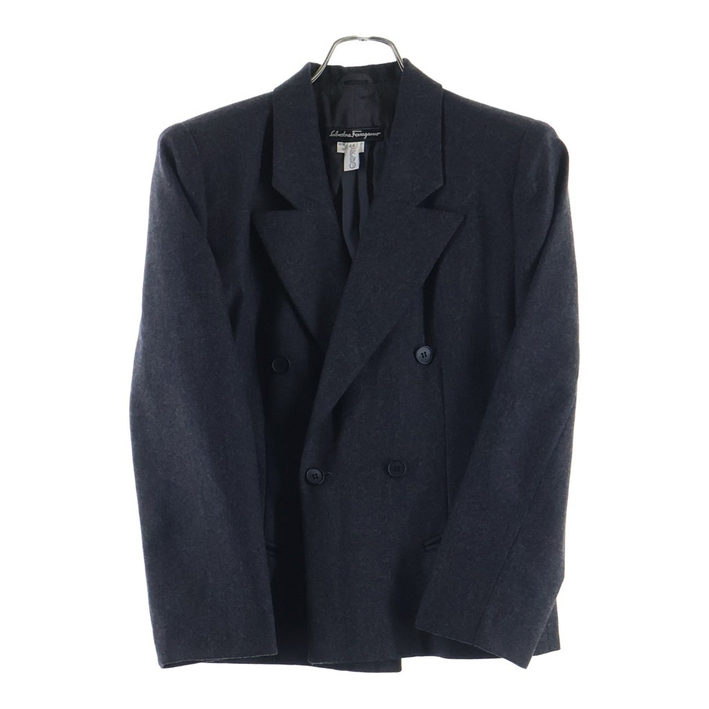 Salvatore Ferragamo(サルヴァトーレ フェラガモ) ジャケット ウール グレー 44サイズ レディース