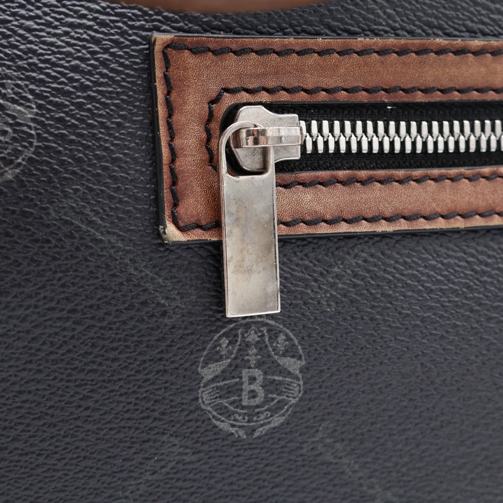 Berluti(ベルルッティ) ウリス スモール ハンドバッグ トートバッグ ブラック×ブラウン レザー シルバー金具 レディース