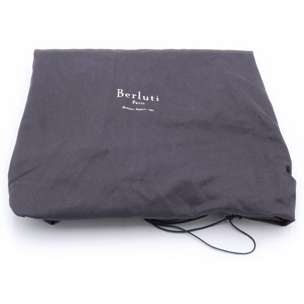 Berluti(ベルルッティ) エクスプローラー ミディアムバックパック リュックサック ブラック×ピンク レザー シルバー金具 レディース