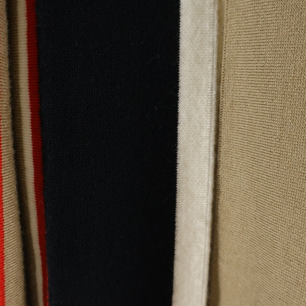 BURBERRY(バーバリー) アメリアアイコンストライプ プリーツスカート ウール ゴムウエスト ロゴ刺繍 ブラック/ブラウン/アイボリー/レッド レディース