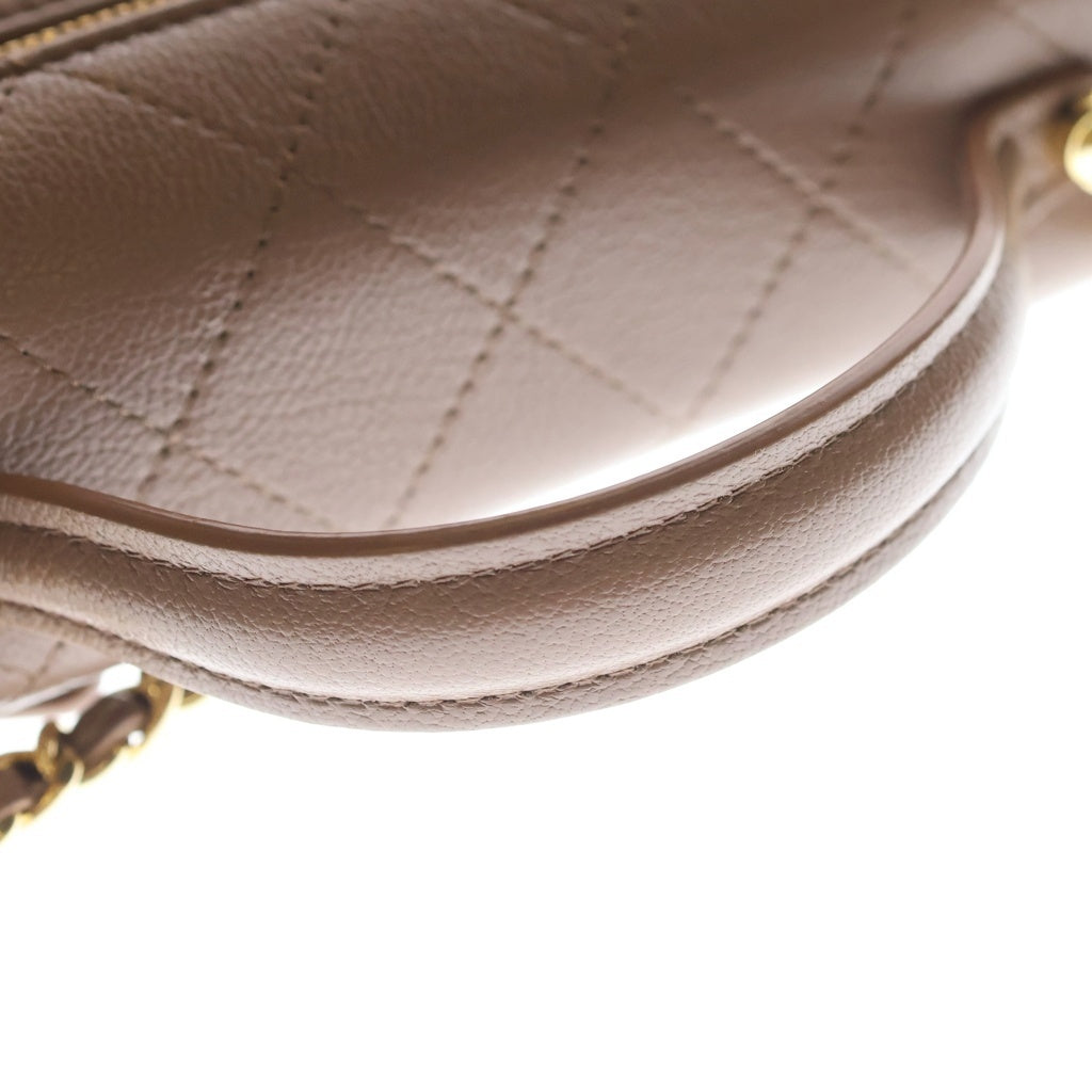 CHANEL(シャネル) バニティ チェーンショルダーバッグ ミニバッグ ピンクベージュ レザー AP4385 ゴールド金具 レディース