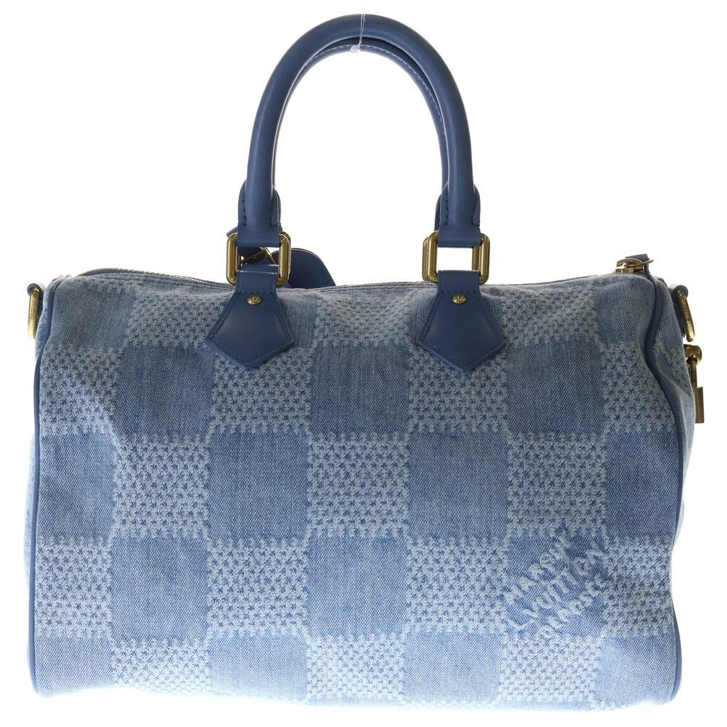 LOUIS VUITTON(ルイヴィトン) ダミエデニム3D スピーディ バンドリエール30 2WAYハンドバッグ ショルダーバッグ インディゴブルー デニム N00203 ゴールド金具 レディース