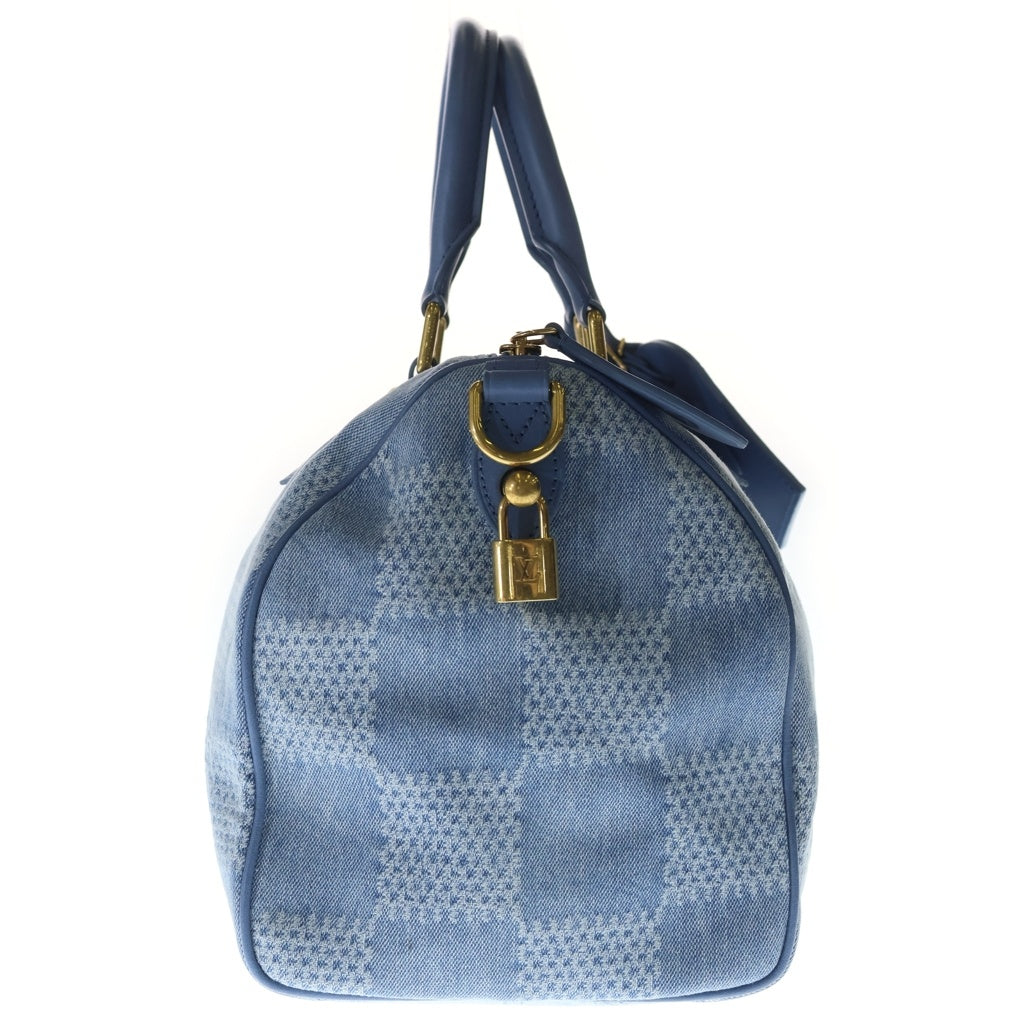 LOUIS VUITTON(ルイヴィトン) ダミエデニム3D スピーディ バンドリエール30 2WAYハンドバッグ ショルダーバッグ インディゴブルー デニム N00203 ゴールド金具 レディース