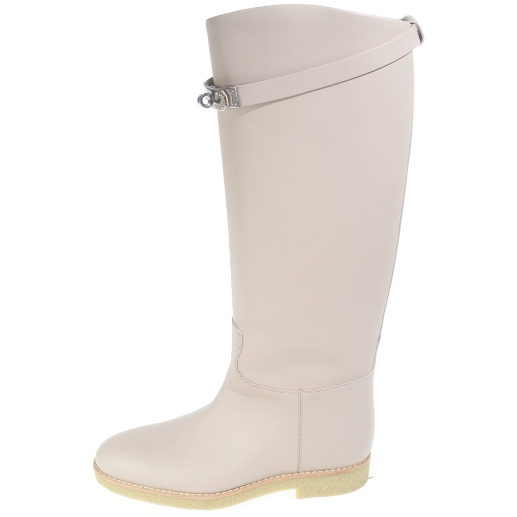 HERMES(エルメス) フォースティン ロングブーツ ベージュ ケリー金具 #37 レディース