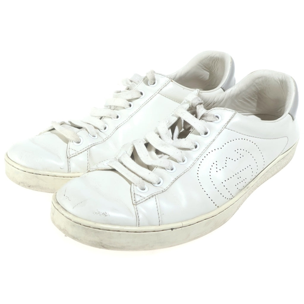 GUCCI(グッチ) エース インターロッキングG ローカットスニーカー ホワイト #9 599147