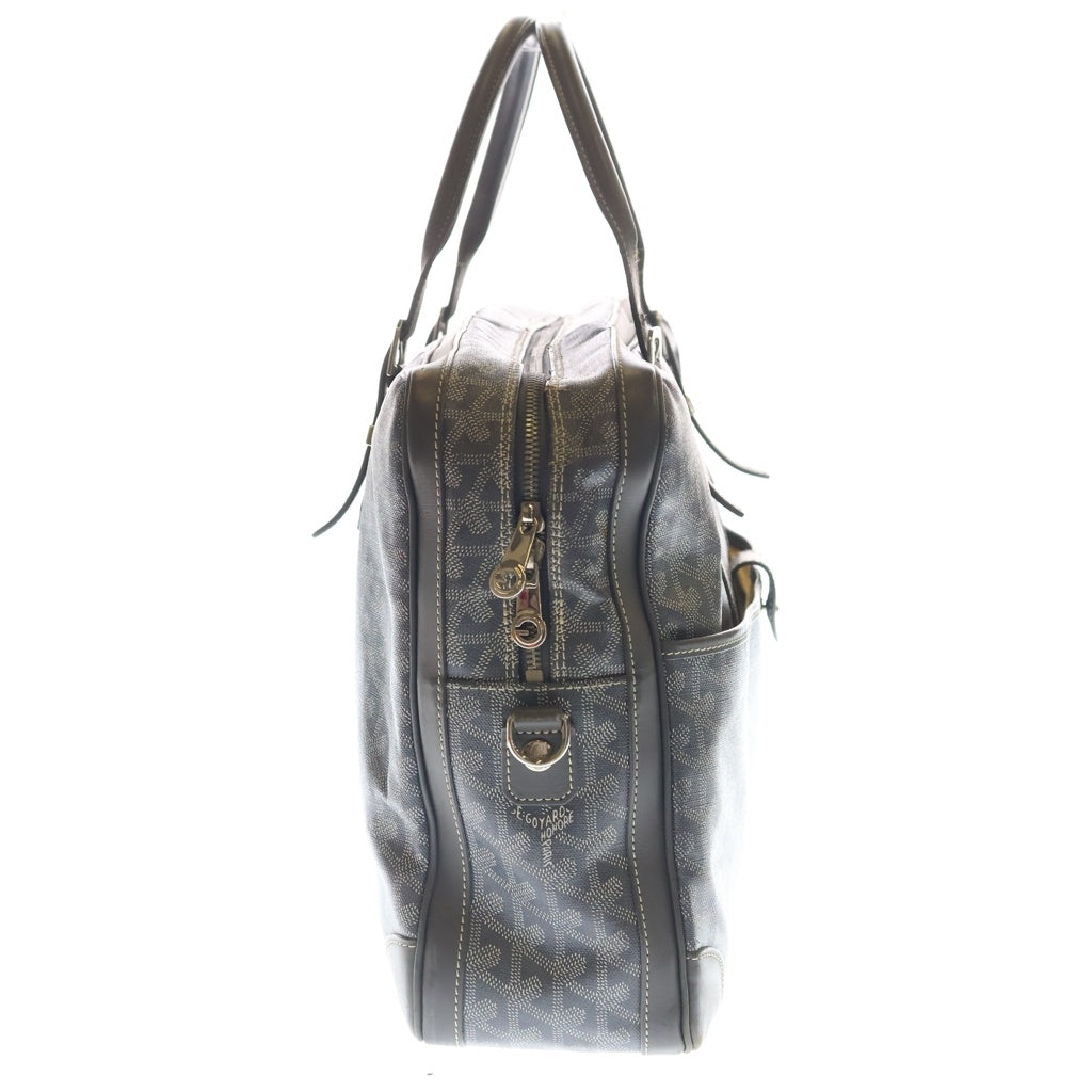 GOYARD(ゴヤール) アンバサードMM ハンドバッグ ビジネスバッグ グレー レザー シルバー金具