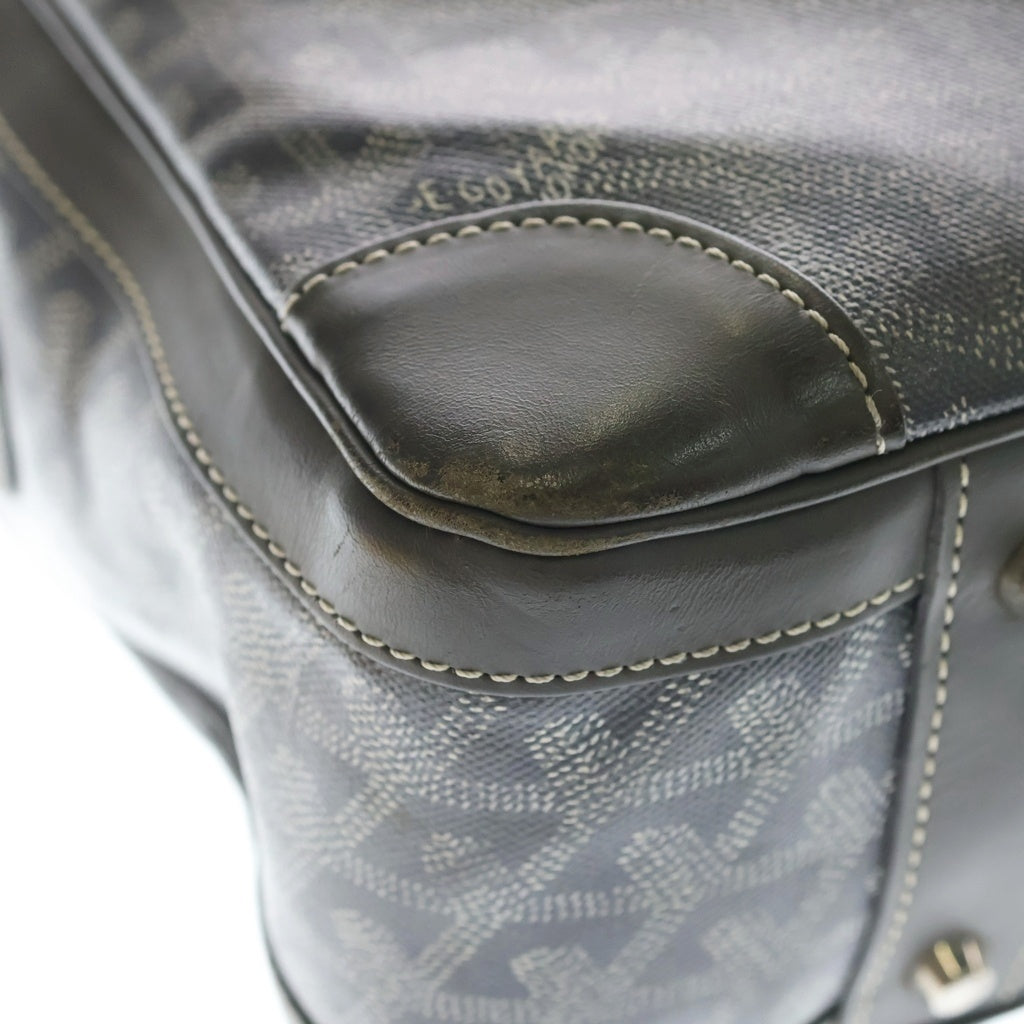 GOYARD(ゴヤール) アンバサードMM ハンドバッグ ビジネスバッグ グレー レザー シルバー金具