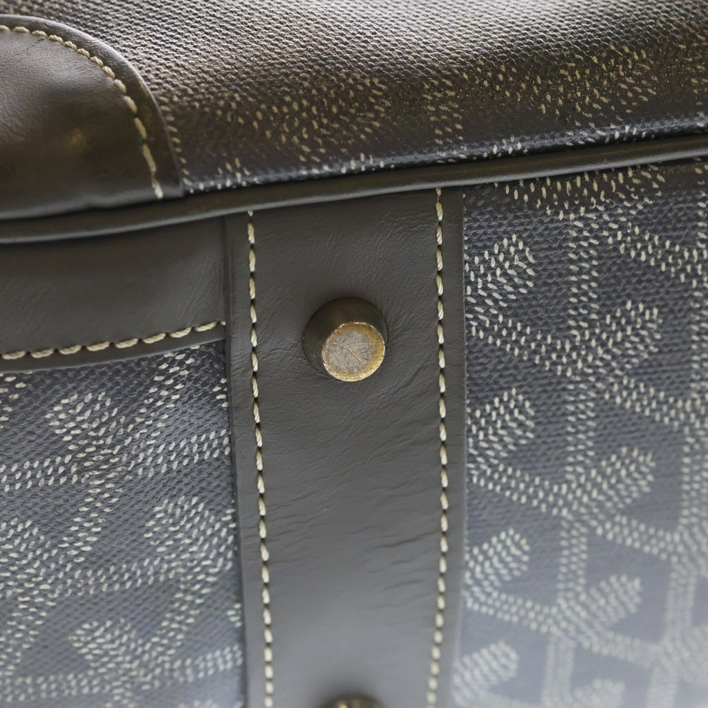 GOYARD(ゴヤール) アンバサードMM ハンドバッグ ビジネスバッグ グレー レザー シルバー金具