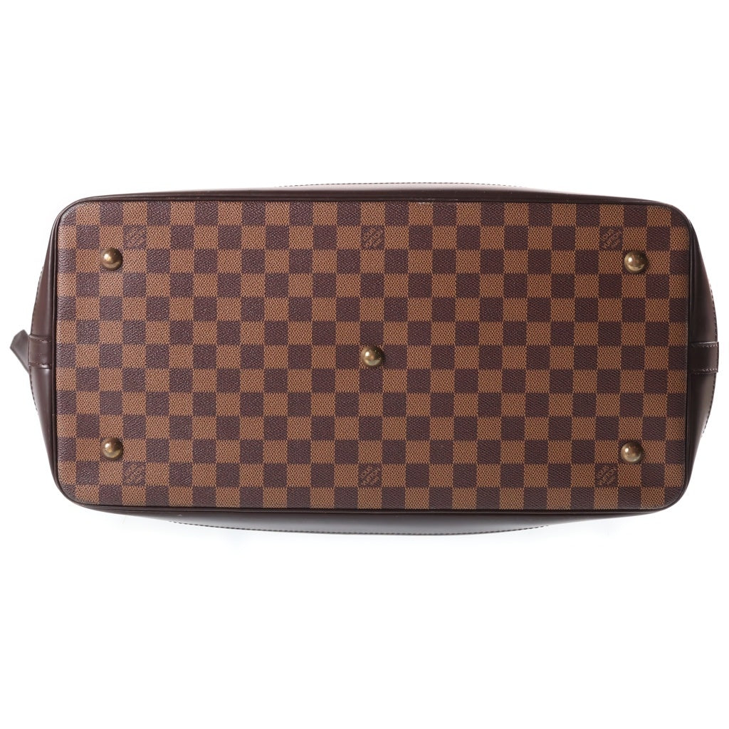 LOUIS VUITTON(ルイヴィトン) ダミエ ウエストエンドPM 2WAYハンドバッグ ショルダーバッグ ブラウン レザー×PVC N41130 ゴールド金具 レディース