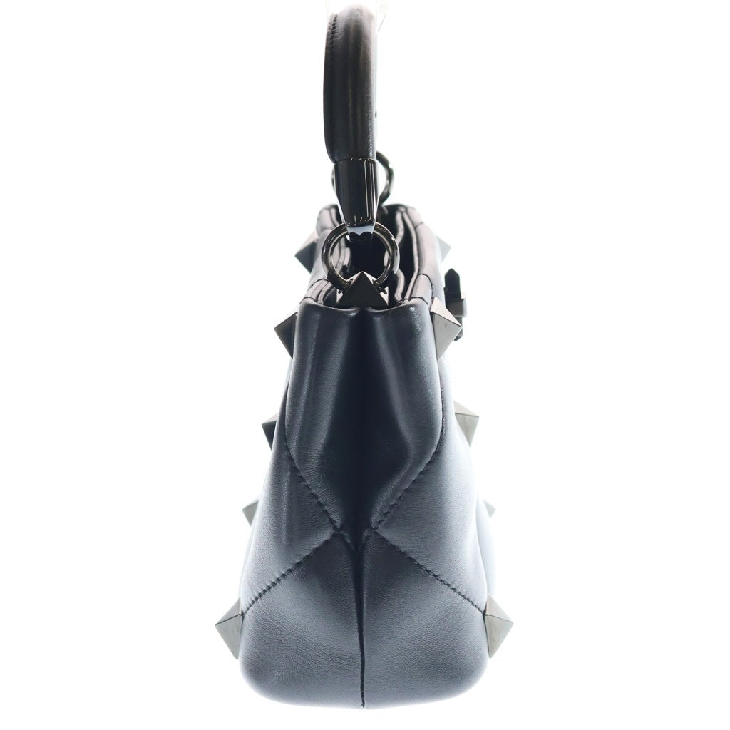 VALENTINO(ヴァレンティノ) カラヴァーニ ローマンスタッズ レザー 2WAY ハンドバッグ ショルダーバッグ ブラック レディース